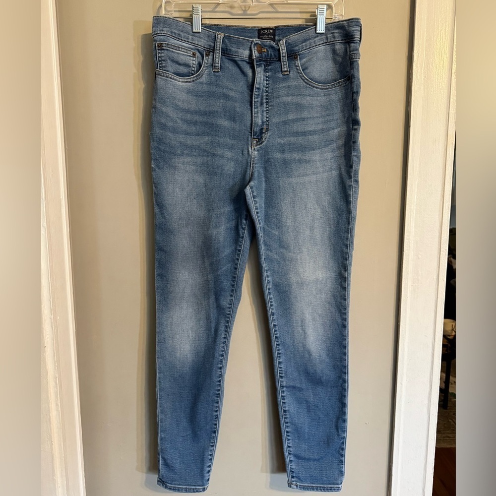J. Crew 10” High Rise Medium Blue Skinny Jeans